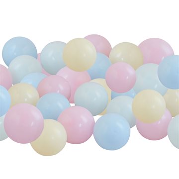 Balloner multi pastel 13cm, 100 stk. festartikler